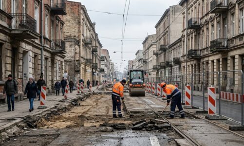 Postępy prac drogowych na łódzkim Starym Mieście: informacje o remontach ulic