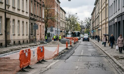 Postępy prac remontowych na ul. Piastowskiej