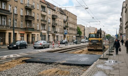 Kolejny etap budowy trasy tramwajowej. Zmiany w organizacji ruchu w rejonie ulic Ratajczaka i Wierzbięcice