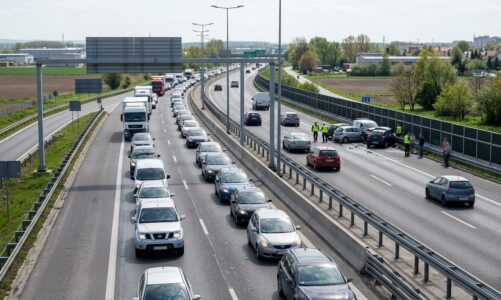Utrudnienia na autostradzie A4 pod Wrocławiem. Kolizja z udziałem pięciu pojazdów