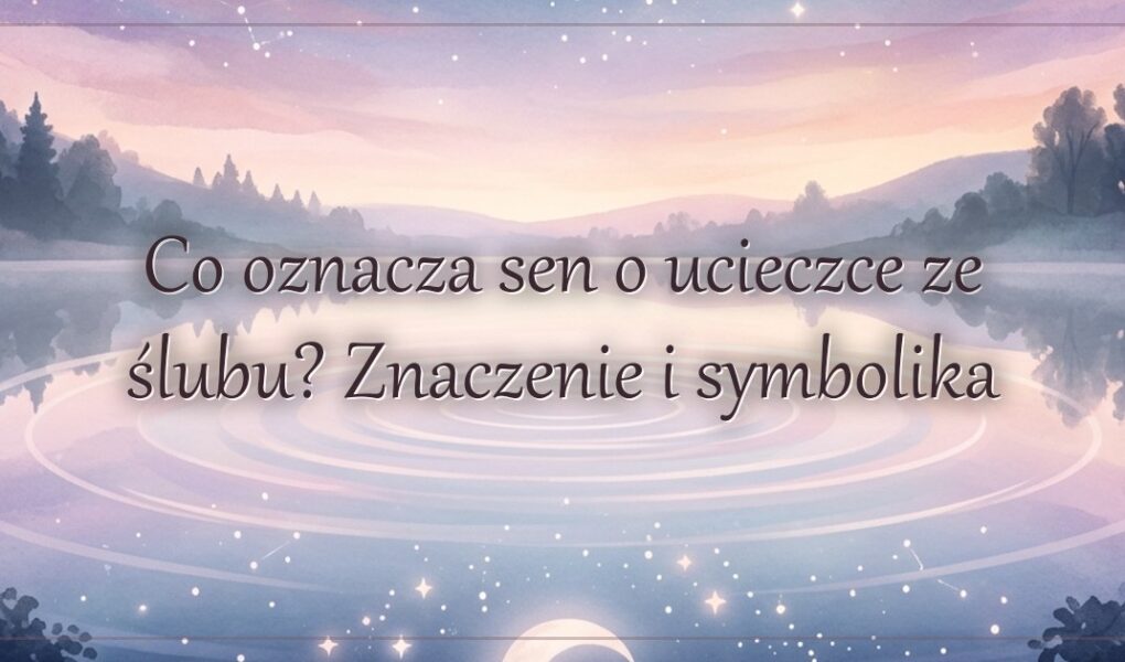 Co oznacza sen o ucieczce ze ślubu? Znaczenie i symbolika